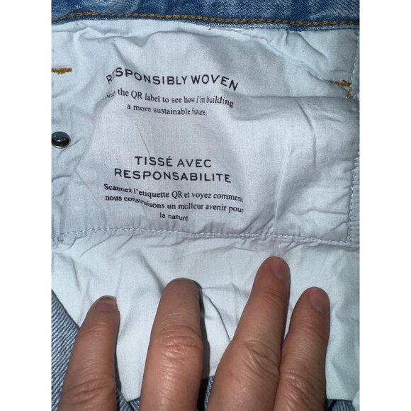 Frame Le Jane Sustainable High-Rise Straight-Leg Jeans Size‎ 31 Light Wash Denim - Picture 7 of 11